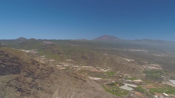 西班牙加那利群岛特内里费岛上 Los Gigantes 悬崖的鸟图 无人机从上面拍摄 — 图库视频影像