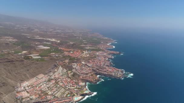 Vue Aérienne Los Gigantes Village Resort View Tenerife Îles Canaries — Video