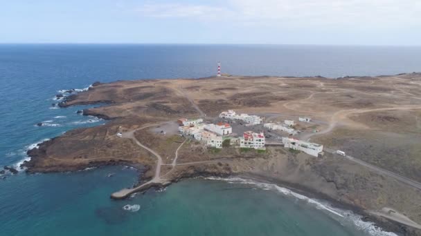Vista Aérea Desde Altura Del Faro Faro Rasca Tenerife Islas — Vídeos de Stock