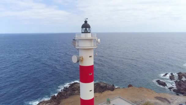 Αεροφωτογραφία Από Ύψος Του Φάρου Faro Rasca Στην Τενερίφη Κανάριοι — Αρχείο Βίντεο