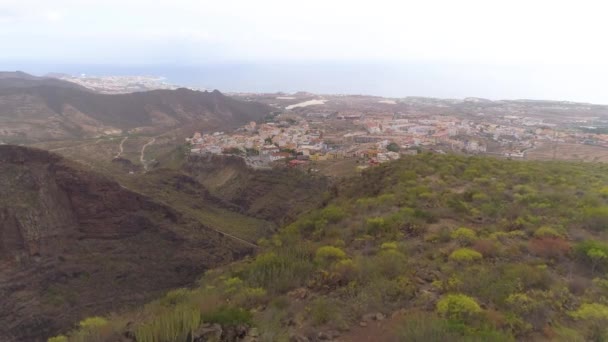 Tenerife España Mayo 2018 Vista Aérea Montañas Rocosas Desfiladero Del — Vídeo de stock