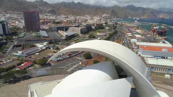 Santa Cruz Tenerife Espagne Mai 2018 Vue Aérienne Auditorio Tenerife — Video