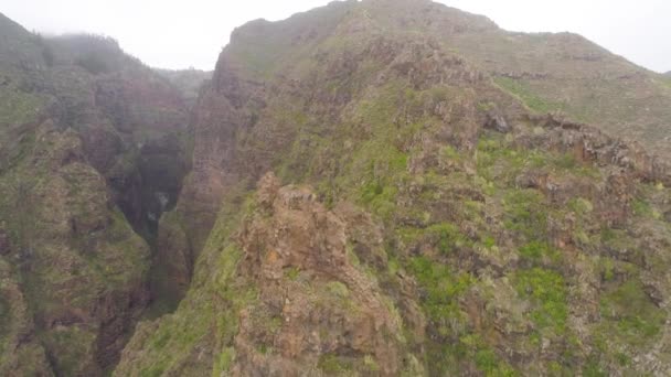 Tenerife España Mayo 2018 Vista Aérea Montañas Rocosas Desfiladero Del — Vídeos de Stock