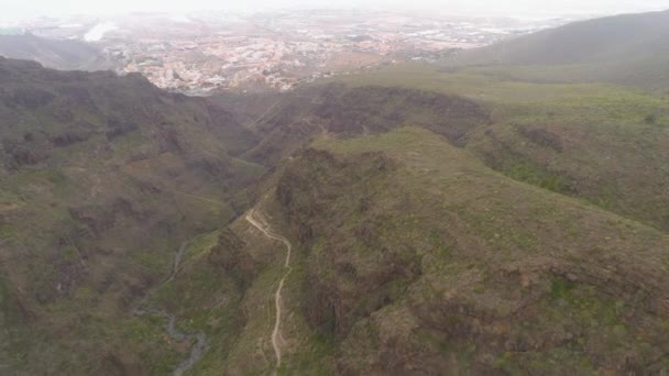 Tenerife España Mayo 2018 Vista Aérea Montañas Rocosas Desfiladero Del — Vídeos de Stock