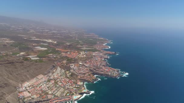 Tenerife Los Gigantes Spagna Maggio 2018 Vista Aerea Costa Rocciosa — Video Stock