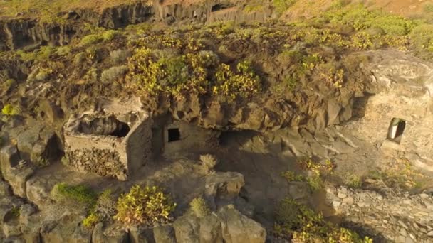 Vista Aérea Falésias Oceano Atlântico Tenerife Drone Tiro Cima Ilhas — Vídeo de Stock