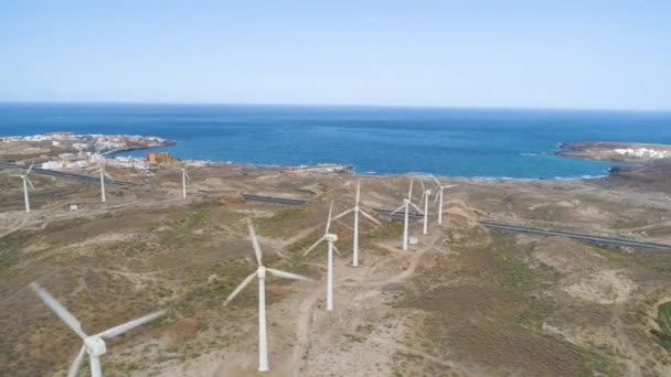 Vista Aérea Desde Altura Los Molinos Tenerife Islas Canarias España — Vídeo de stock