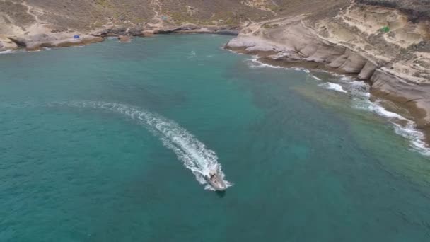 Teneriffa Caleta Spanien Mai 2018 Luftaufnahme Des Atlantiks Und Des — Stockvideo