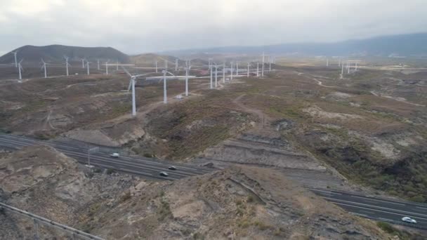 Vista Aérea Desde Altura Los Molinos Tenerife Islas Canarias España — Vídeos de Stock