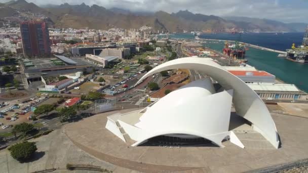 Santa Cruz Tenerife Espagne Mai 2018 Vue Aérienne Auditorio Tenerife — Video