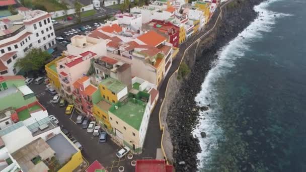 Tenerife Punta Brava Espagne Mai 2018 Vue Aérienne Côte Rocheuse — Video