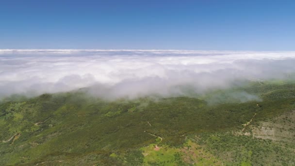 Αεροφωτογραφία Του Ροκ Και Γκρεμό Βουνά Από Πάνω Στην Τενερίφη — Αρχείο Βίντεο