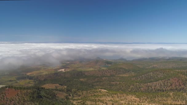 Vista Aérea Del Parque Nacional Del Teide Vuelo Sobre Las — Vídeos de Stock