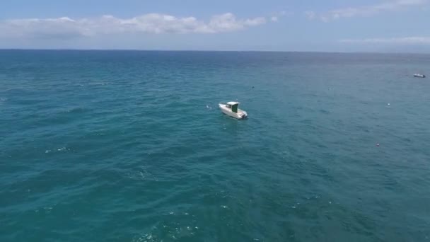 Tenerife Caleta Spanya Mayıs 2018 Havadan Görünümü Tekne Nera Deniz — Stok video