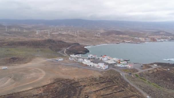 Vista Aérea Desde Altura Costa Tenerife Islas Canarias España Drone — Vídeos de Stock