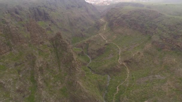 Tenerife Spanyolország 2018 Május Légi Felvétel Sziklás Hegység Pokol Gorge — Stock videók