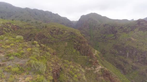 Tenerife España Mayo 2018 Vista Aérea Montañas Rocosas Desfiladero Del — Vídeo de stock