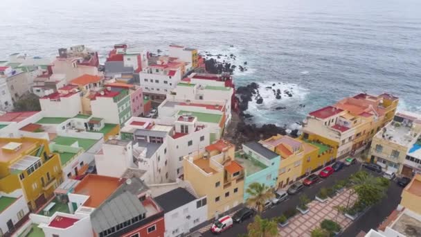 Tenerife Punta Brava Španělsko Května 2018 Letecký Pohled Skalnatém Pobřeží — Stock video