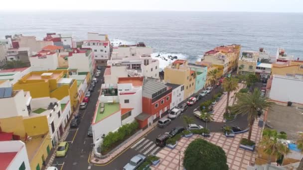 Tenerife Punta Brava Spanya Mayıs 2018 Havadan Görünümü Kayalık Sahil — Stok video