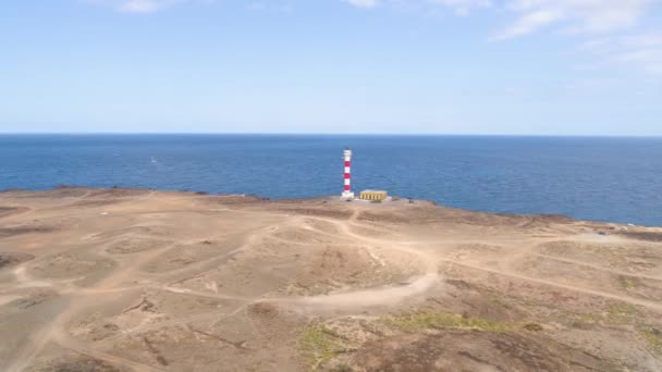 Tenerife Kanarya Adaları Spanya Hava Görünümünü Deniz Feneri Faro Rasca — Stok video