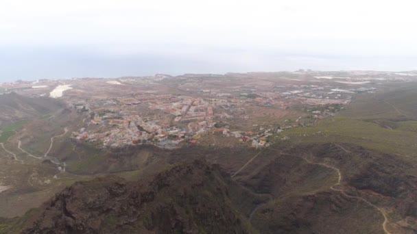 Tenerife España Mayo 2018 Vista Aérea Montañas Rocosas Desfiladero Del — Vídeos de Stock