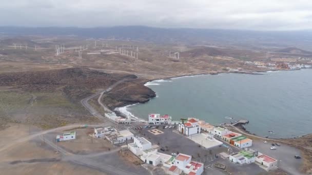 Vista Aérea Desde Altura Costa Tenerife Islas Canarias España Drone — Vídeos de Stock