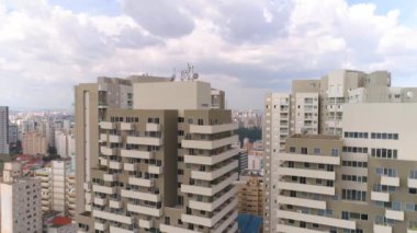 Sao Paulo, Brezilya - 3 Mayıs 2018: Konut kent merkezinde yaşayan havadan görünümü ev sahipliği yapmaktadır. 4 k'dan fazla vurdu casus uçak.