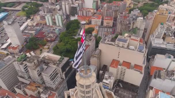Sao Paulo Brazil May 2018 Aerial View City Centre Banespa — Stock