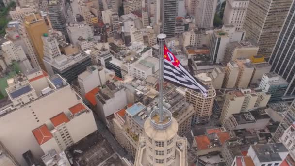 Sao Paulo Brésil Mai 2018 Vue Aérienne Centre Ville Bâtiment — Video