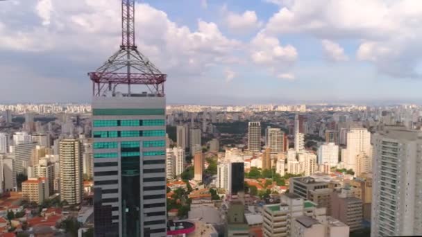 Sao Paulo Brasil Maio 2018 Vista Aérea Famosa Avenida Paulista — Vídeo de Stock