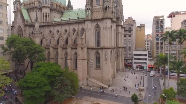 Sao Paulo Brasile Maggio 2018 Veduta Aerea Della Cattedrale Nel — Video Stock