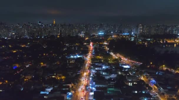 Sao Paulo Brazil May 2018 Aerial View City Centre Residental — Stock Video