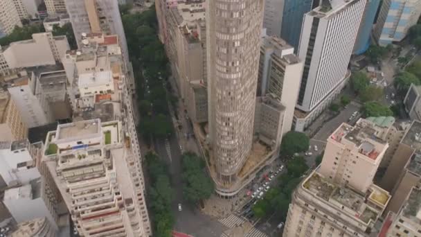 Sao Paulo Brasilien Maj 2018 Flygfoto Över Centrum Bostads Och — Stockvideo