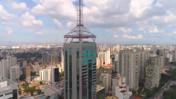 Sao Paulo Brasil Mayo 2018 Vista Aérea Famosa Avenida Paulista — Vídeos de Stock
