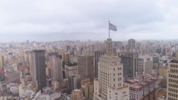 Sao Paulo Brasil Mayo 2018 Vista Aérea Del Centro Ciudad — Vídeos de Stock