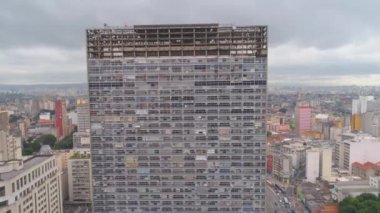 Sao Paulo, Brezilya - 3 Mayıs 2018: Sao Paulo, Brezilya - 3 Mayıs 2018: şehir merkezinin havadan görünümü posta şehir yukarıdan kare, konut ve iş binalar. 4 k'dan fazla vurdu casus uçak