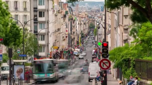 Παρίσι Γαλλία Ιουνίου 2018 Timelapse Από Δρόμο Της Πόλης Γρήγορη — Αρχείο Βίντεο