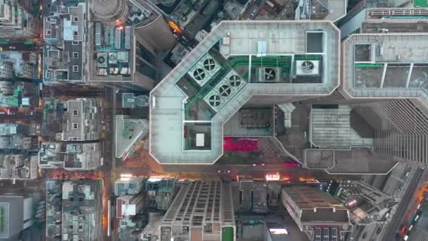 Hong kong - Mai 2018: Blick aus der Luft auf Causeway Bay District, Wohn- und Bürogebäude und Wolkenkratzer. — Stockvideo