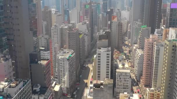 Hongkong Mai 2018 Luftaufnahme Des Causeway Bay District Innenstadt Mit — Stockvideo