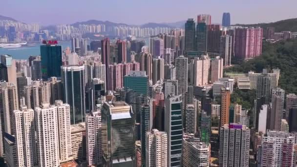 Hong Kong Maggio 2018 Veduta Aerea Del Quartiere Causeway Bay — Video Stock