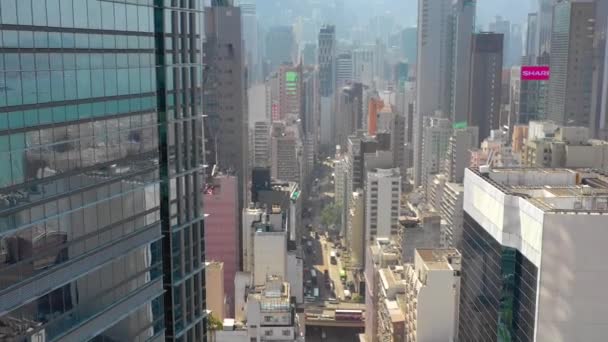 Hong Kong Maio 2018 Vista Aérea Distrito Causeway Bay Centro — Vídeo de Stock