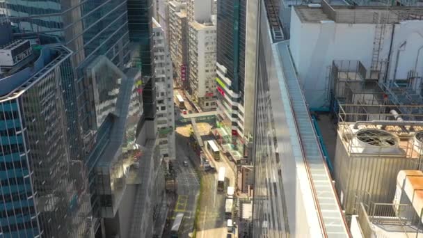 Гонконг Май 2018 Вид Воздуха Район Залива Козуэй Центр Города — стоковое видео