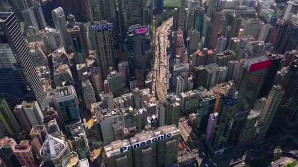 Hong Kong Maio 2018 Vista Aérea Distrito Causeway Bay Victoria — Vídeo de Stock