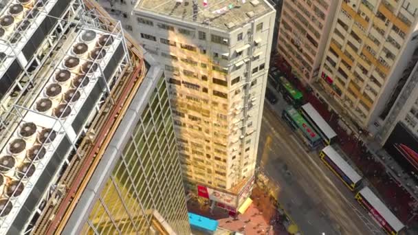 Hong Kong Maio 2018 Vista Aérea Distrito Causeway Bay Centro — Vídeo de Stock