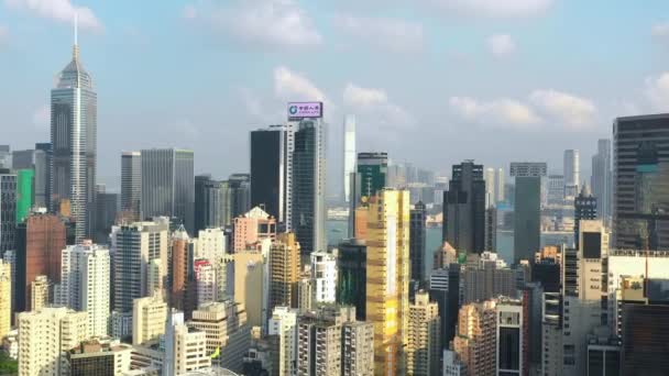 Hong Kong Mei 2018 Luchtfoto Van Causeway Bay District Stad — Stockvideo