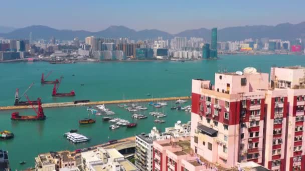Hong Kong Maggio 2018 Veduta Aerea Del Quartiere Causeway Bay — Video Stock