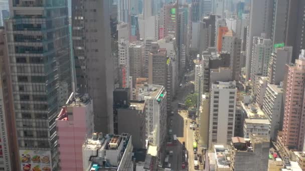 Hong Kong Maja 2018 Widok Lotu Ptaka Dzielnicy Causeway Bay — Wideo stockowe