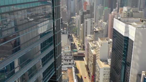 Hong Kong May 2018 Aerial View Causeway Bay District City — Stock Video