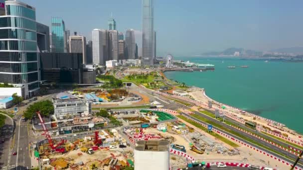 Hong Kong Mayo 2018 Vista Aérea Del Distrito Causeway Bay — Vídeos de Stock