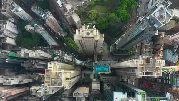 Hong Kong Mai 2018 Luftaufnahme Des Causeway Bay District Innenstadt — Stockvideo